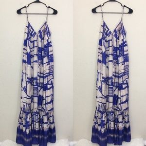 Anthropologie Isabella Sinclair Silk Maxi Dress 8